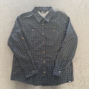 The North Face Casual Navy Plaid Button Down Shirt Women's Size‎ Large